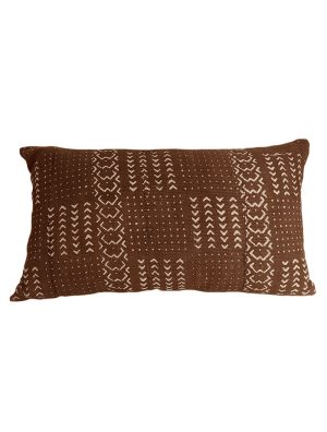 Housse de coussin Rectangle en Bologan à motif marron