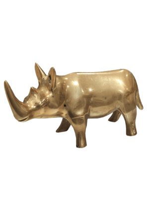 Petit rhinocéros en bronze