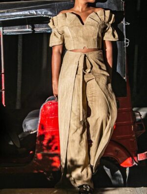 Ensemble "Flueemuch" en coton tissé main teinture 100% végétale