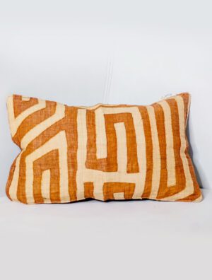 Housse de coussin Kuba 30x50 art africain authentique du congo