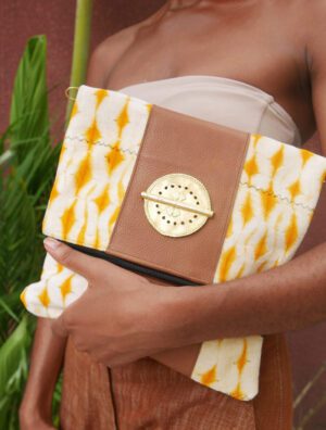 Pochette NTIMANSI "Orange & Brown"
