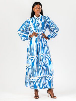 Robe Kenya unique et originale 100 % coton teinture artisanale