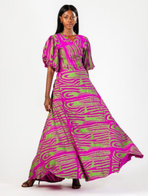 Ensemble Nessa tienture artisanale, mode femme africaine coton