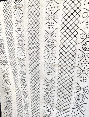 Bogolan Mudcloth White, 100% Malian Cotton & Handmade