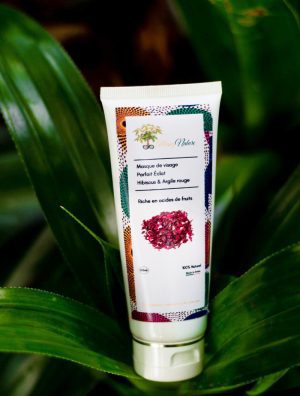 Masque visage à l'hibiscus et argile rouge